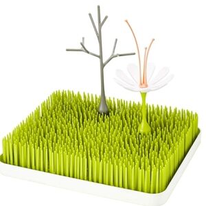 [Sold JBF].  Boon White and Green Lawn Baby Accessories Drying Rack Set Of Three